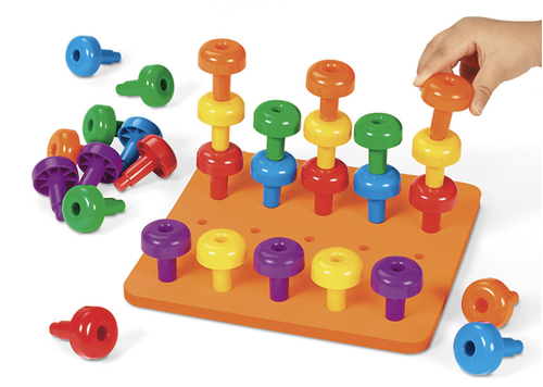 Easy-Grip Jumbo Pegs & Pegboard Set
