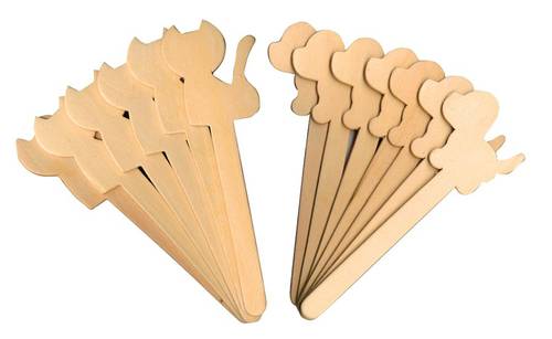 Dog & CatWood Craft Sticks