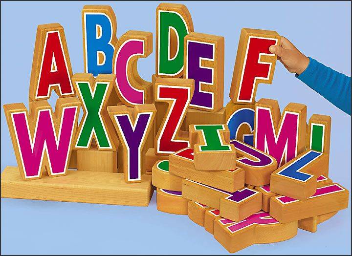 HARDWOOD ALPHABET BLOCKS