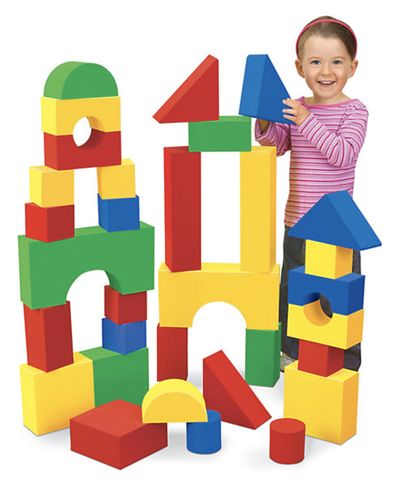 Giant Soft Building Blocks