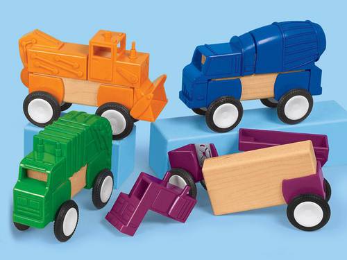 Construction Vehicles 16 pieces for 4 construction vehicles.