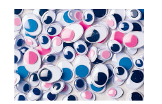 Oval Eyes  10, 12, 15mm Painted 100 pcs.