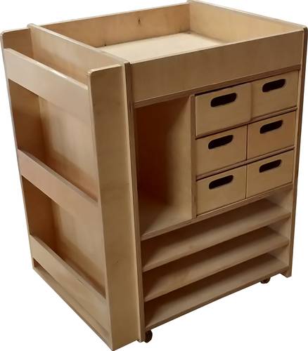 وحدة تخزين الأدوات الفنية مقاس W 730 x D 600 x H 900 mm.
