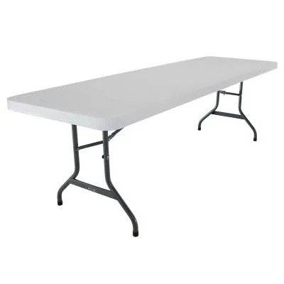 LIFETIME 8-FOOT FOLDING TABLE - WHITE GRANITE