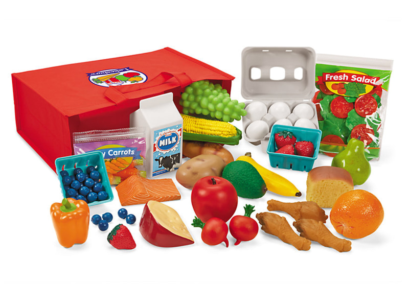 Real-Size Classroom Food Set