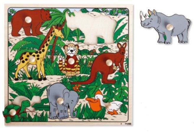Insert puzzles WILD ANIMALS