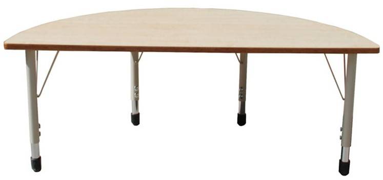 HALF ROUND TABLE W 120 x D 60 CM H48 to 66 CM .