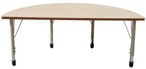 HALF ROUND TABLE W 120 x D 60 CM H48 to 66 CM .
