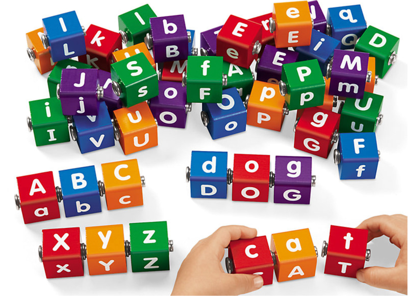 Snap-Together Letter Blocks