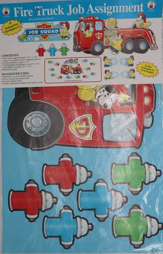 Fire Truck Job Assignment Bulletin Board Set