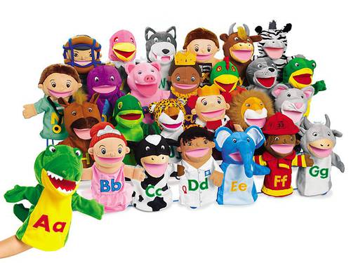 Machine-Washable Alphabet Puppet Set