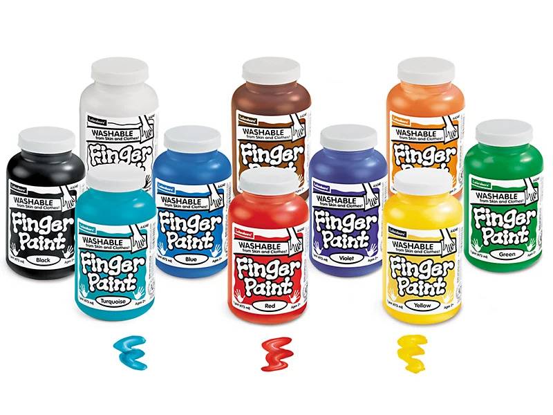 Washable Fingerpaint - Pint - Set of 10 Colors