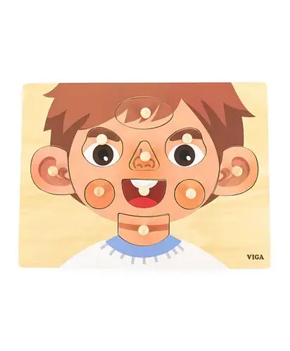 لغز أجزاء الوجه - صبي