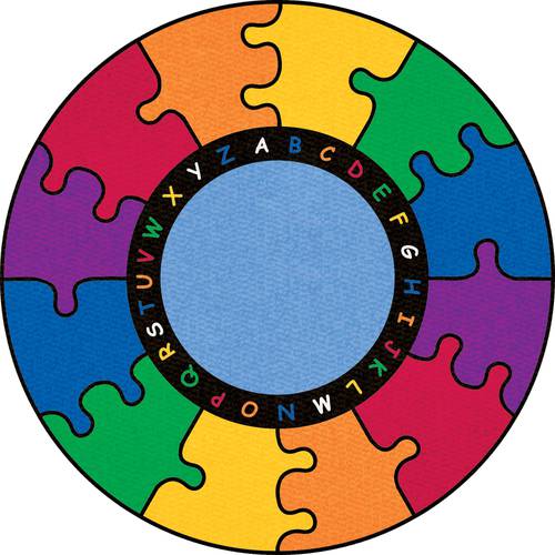 ABC Rainbow Puzzle Rug – Round Large Dia 275 CM