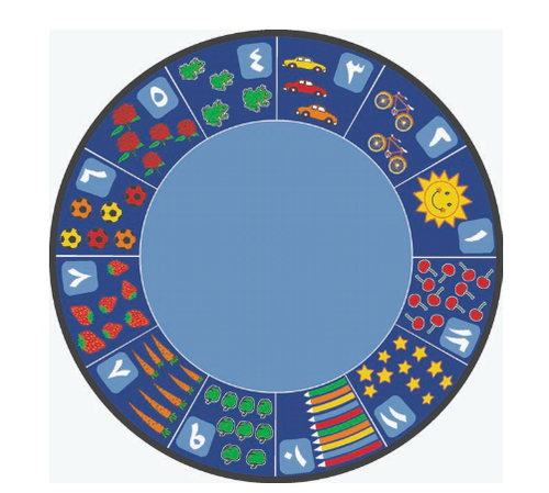 Counting Rug 1-12 –  ROUND LARGE - 275cm