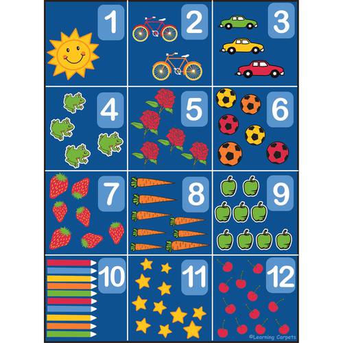 Counting Rug 1-12 -RECT. SMALL - 180cm x 257cm
