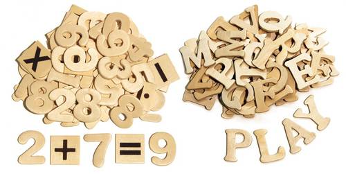 Wood Letters and Numbers