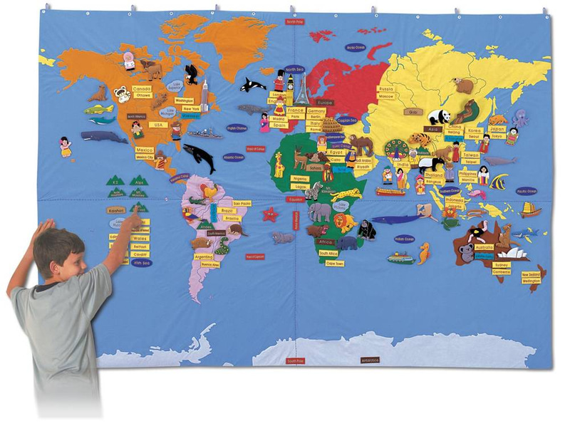 Giant World Map Wall Chart SIZE 170X240 CM