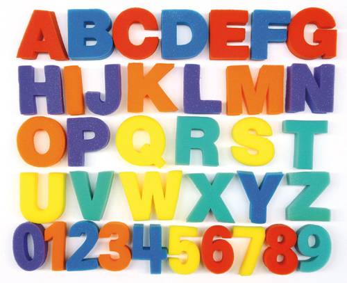 Paint Sponges - LETTERS & NUMBERS 36 PIECES