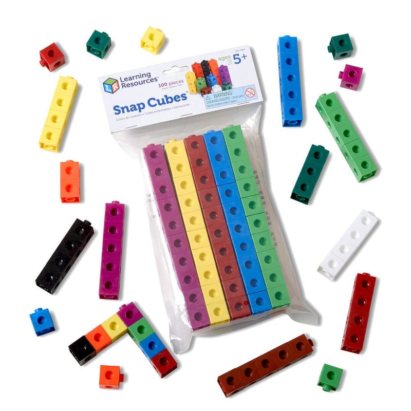 مكعبات الربط التعليمية – 100 Snap Cubes