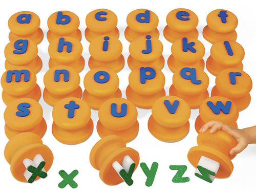 Lakeshore Easy-Grip Sponge Painters - Lowercase
