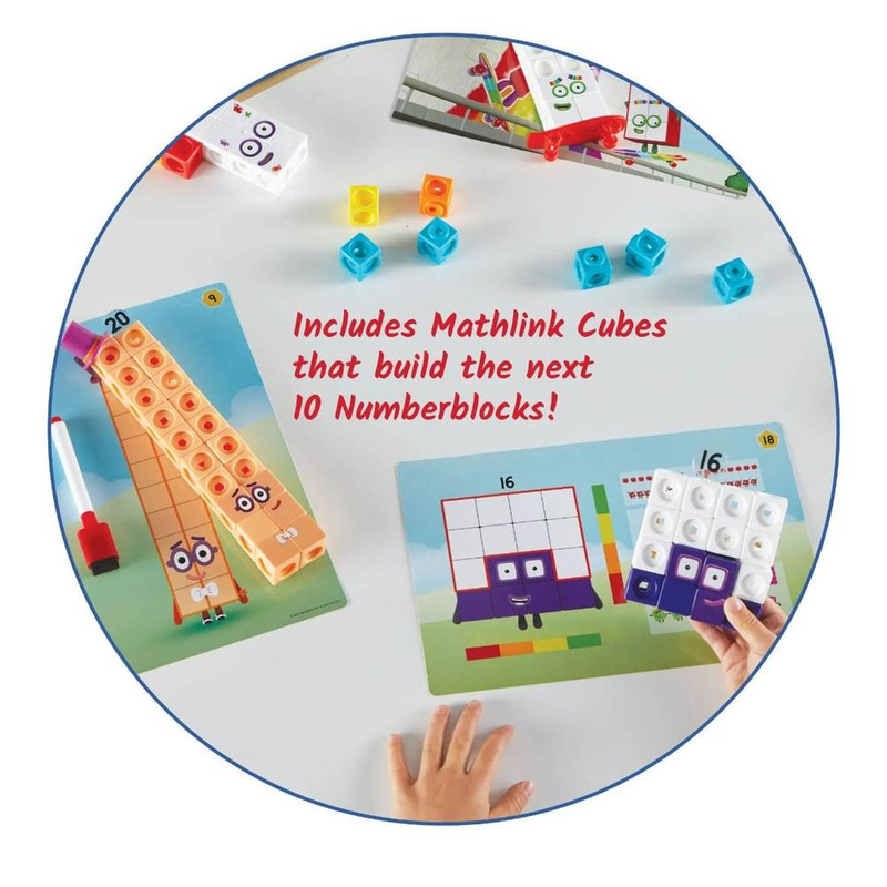 مجموعة أنشطة Numberblocks 11–20 مع مكعبات MathLink التعليمية