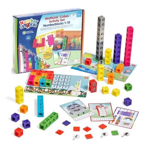 مجموعة أنشطة Numberblocks 1–10 مع مكعبات MathLink التعليمية