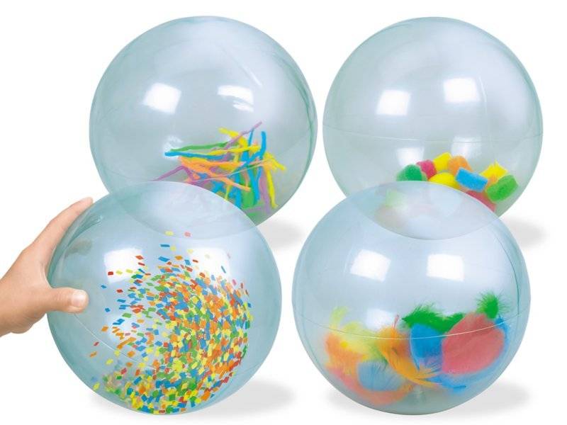 SEE-INSIDE ACTIVITY BALLS - SET OF 4