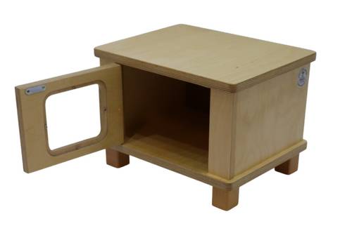 WOODEN MICROWAVE - W 36 x D 28 x H 26CM.
