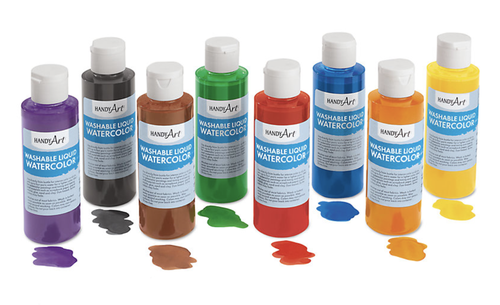 Washable Liquid Watercolors - Set of 8