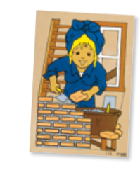 Puzzle Society , building a brick wall