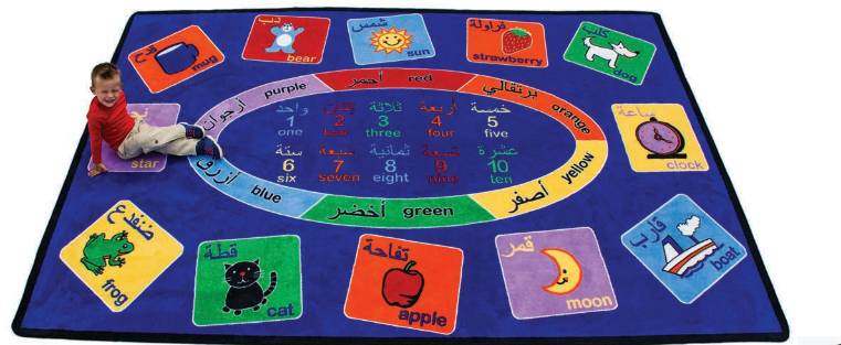 سجادة تعليمية ثنائية اللغة مقاس   360cm x 257cm