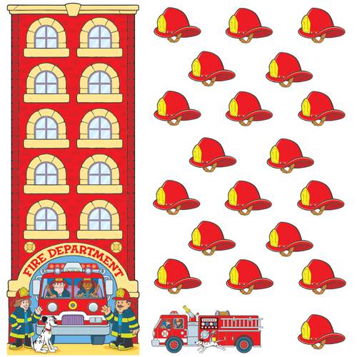 Fire Station Job Chart Bulletin Board Set
