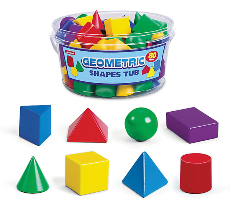 3-D Geometric Shapes Tub