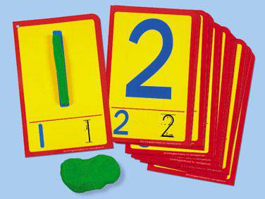 DOUGH BUILDING CARDS - NUMBER 0-20.