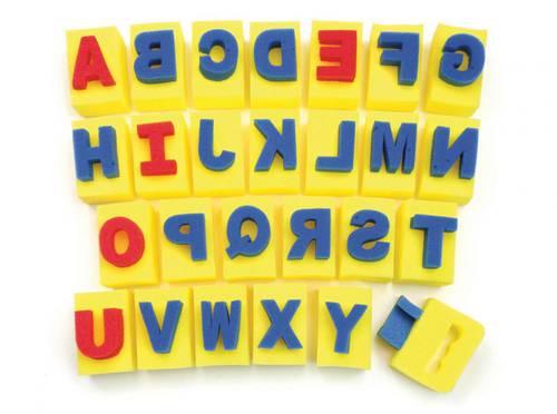 Paint Handle Sponges CAPITAL LETTERS 26 PIECES