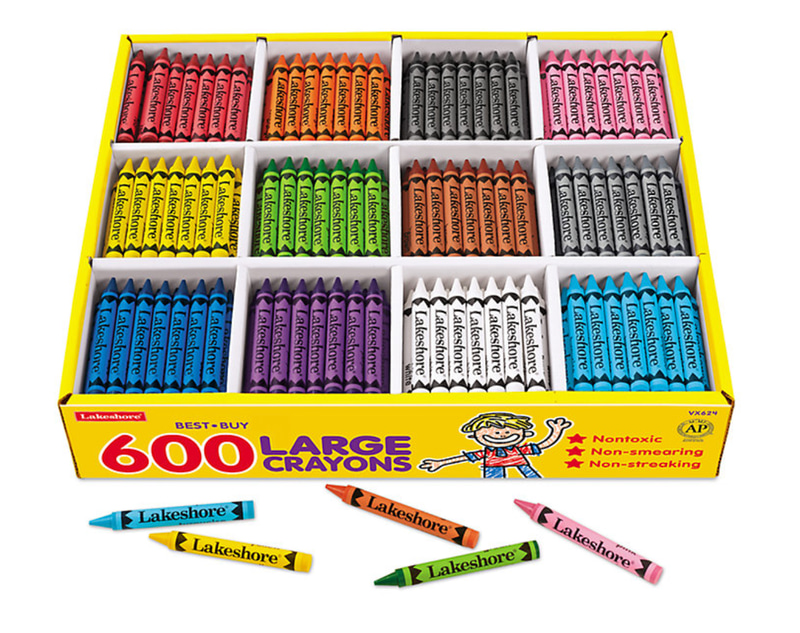 Best-Buy Large Crayons - 12-Color Box