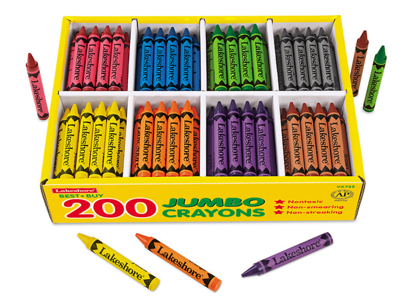 Best-Buy Jumbo Crayons - 8-Color Box