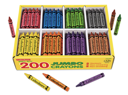 Best-Buy Jumbo Crayons - 8-Color Box