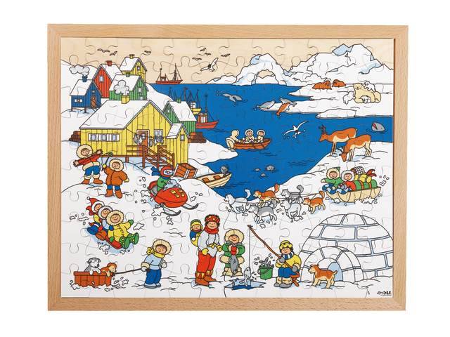 Puzzle North Pole living in the cold, 120 pieces