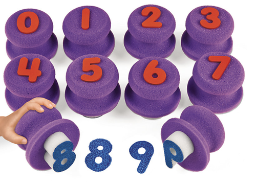 Lakeshore Easy-Grip Sponge Painters - Numbers