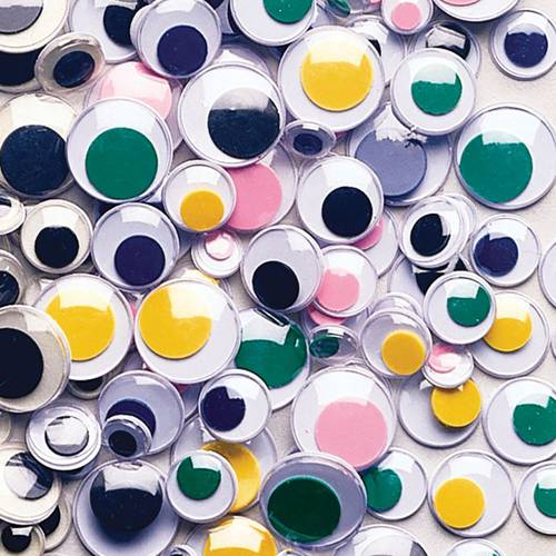 Wiggle Eye ,ASSORTED SIZES MULTI-COLORS 100 PIECES