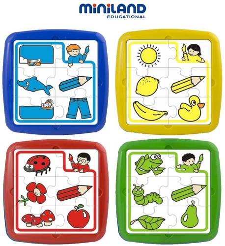 Miniland Educational  Colours- plastic puzzles SET OF 4