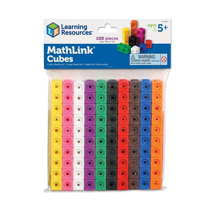 مجموعة مكعبات MathLink التعليمية – 100 مكعب للتعلم والعد والبناء