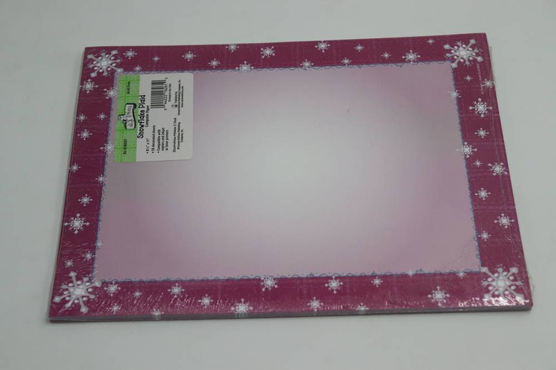 SNOWFLAKE PLAID COMPUTER PAPER