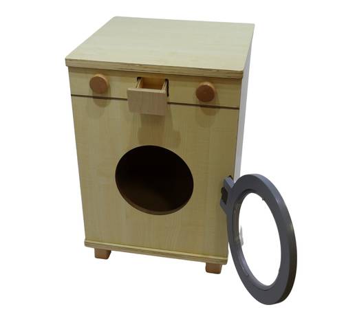 WOODEN WASHING MACHINE - W 40 x D 40 x H 55 CM