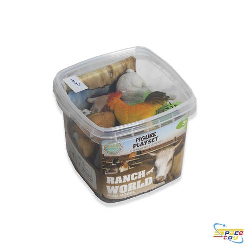مجموعة مجسمات حيوانات المزرعة التعليمية (Ranch World Mini Model)