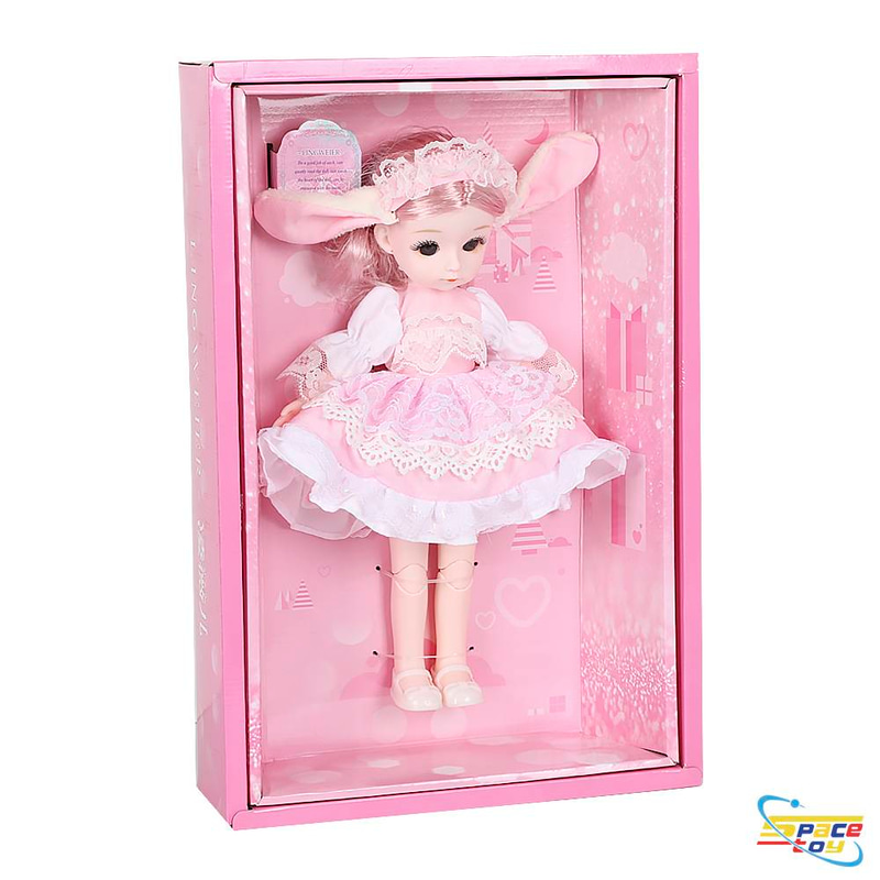 Princess Bunny Doll in Pink Dress