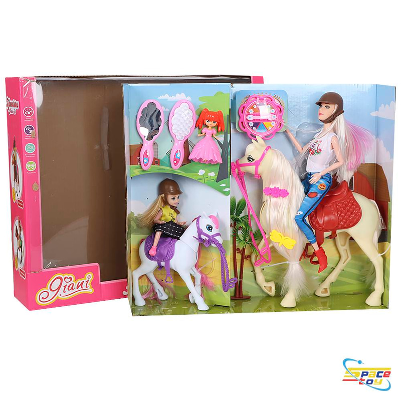 Equestrian dolls with horses and accessories