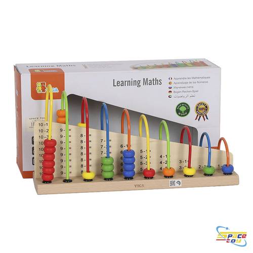Wooden math abacus